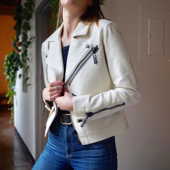 White Moto Jacket by Kenzo - Picture 2 of 4